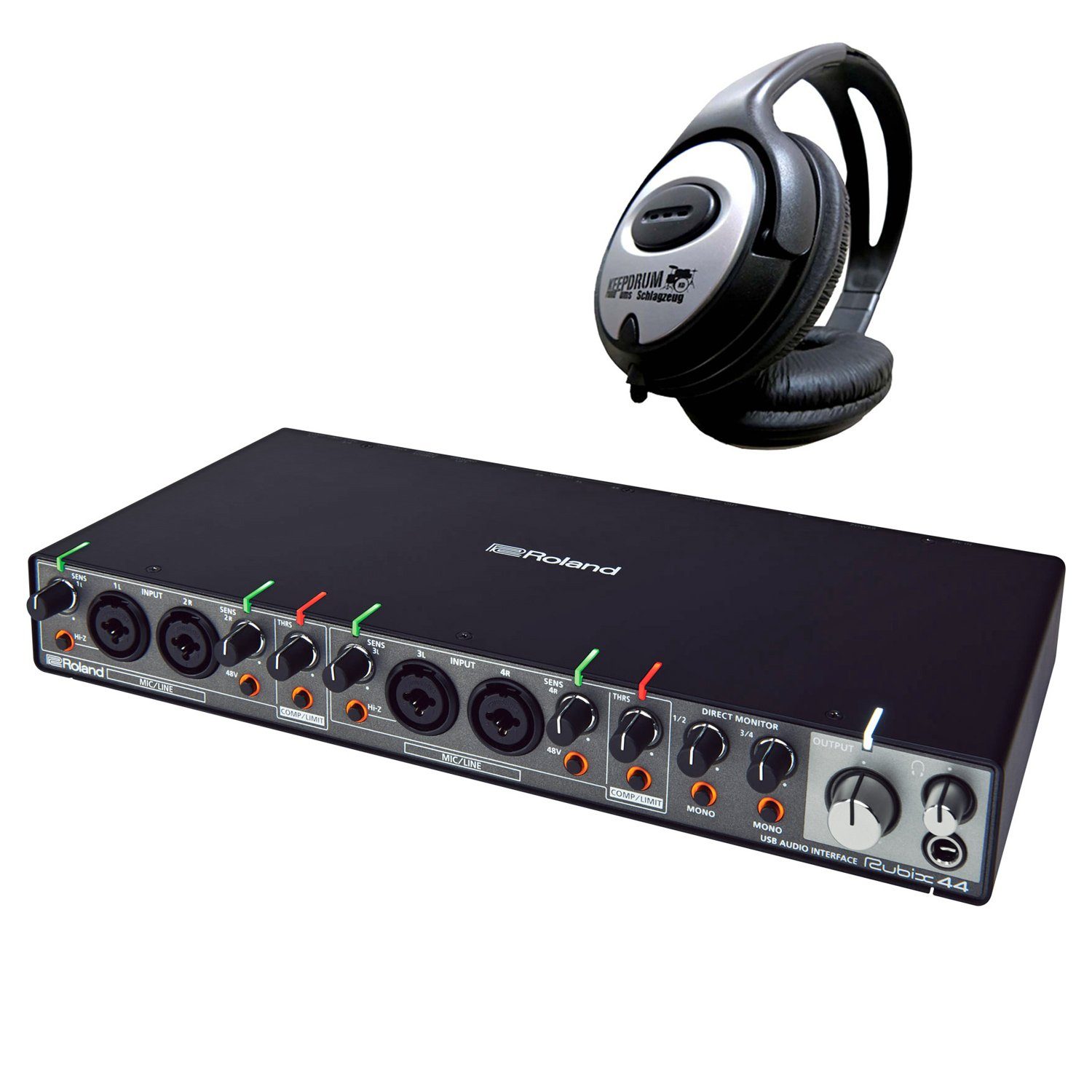 Roland Rubix44 USB Audio-Interface mit Kopfhörer Digitales Aufnahmegerät