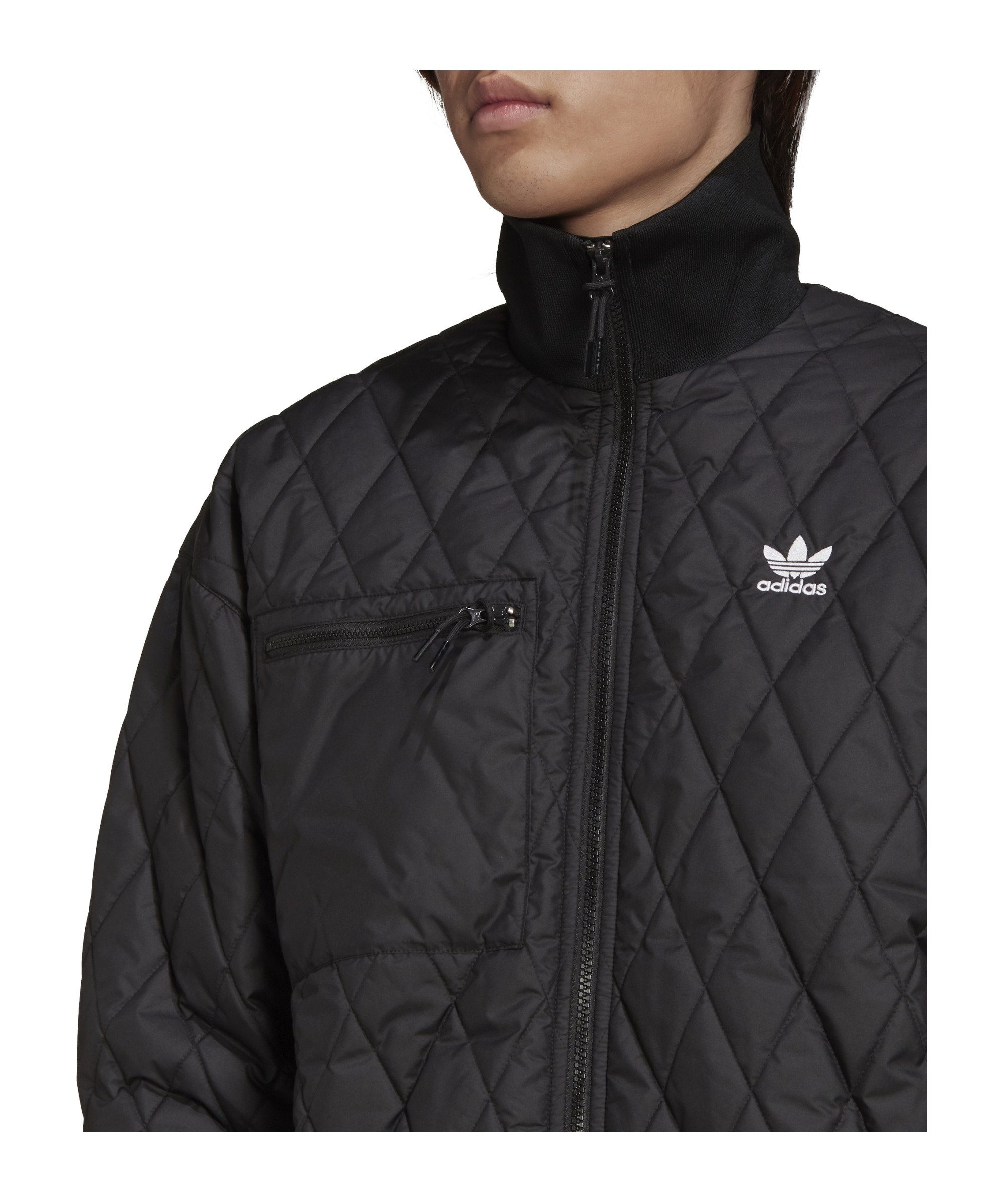 Jacke Sweatjacke Quilted Originals schwarz adidas AR