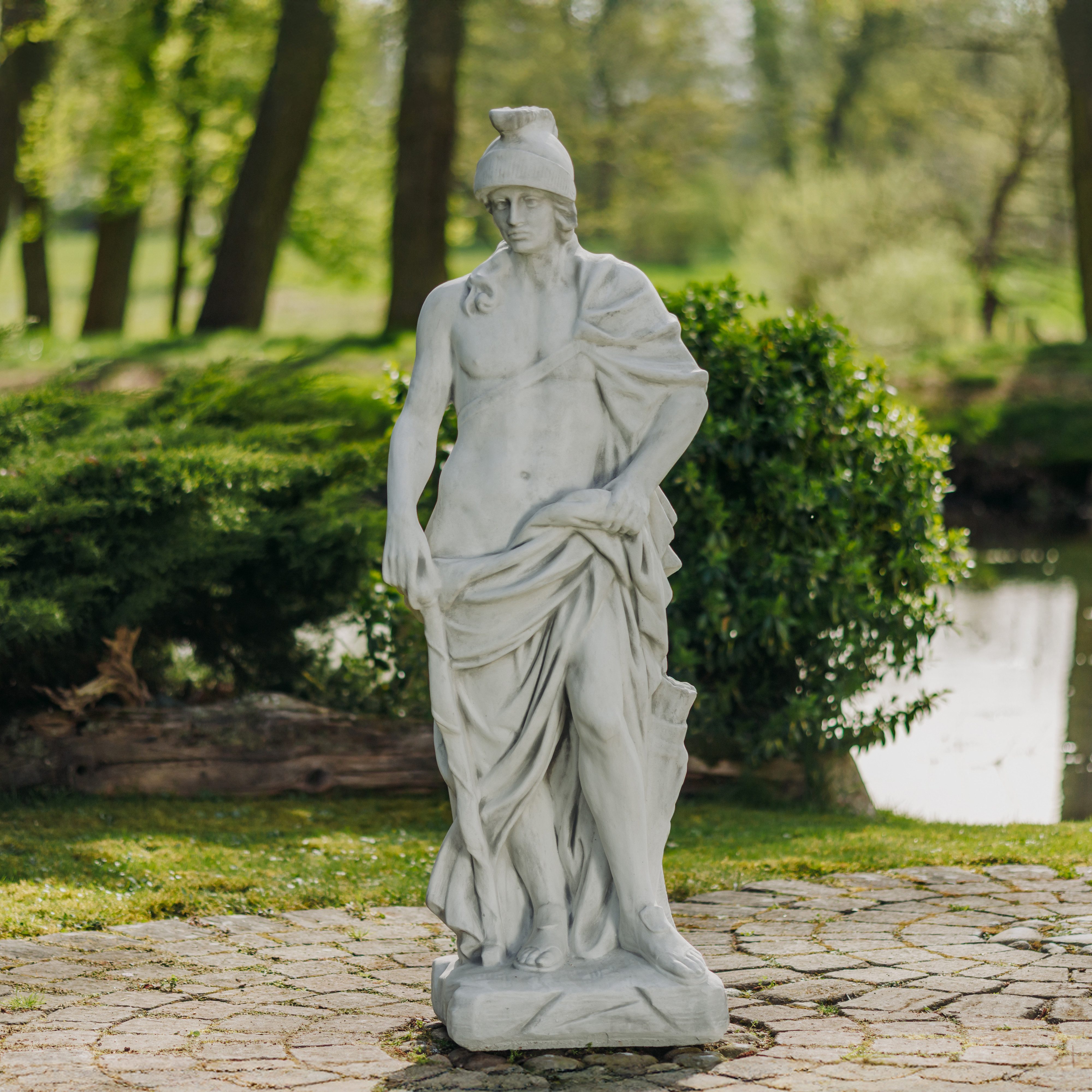 gartendekoparadies.de Gartenfigur Statue eines römischen Soldaten, H. 146 cm, 175 kg, Frostsicher