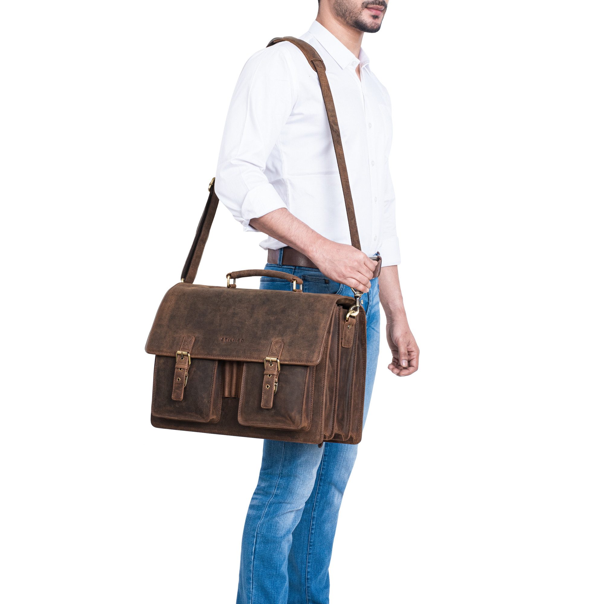 STILORD Aktentasche "Anton" Aktentasche Leder XL günstig online kaufen