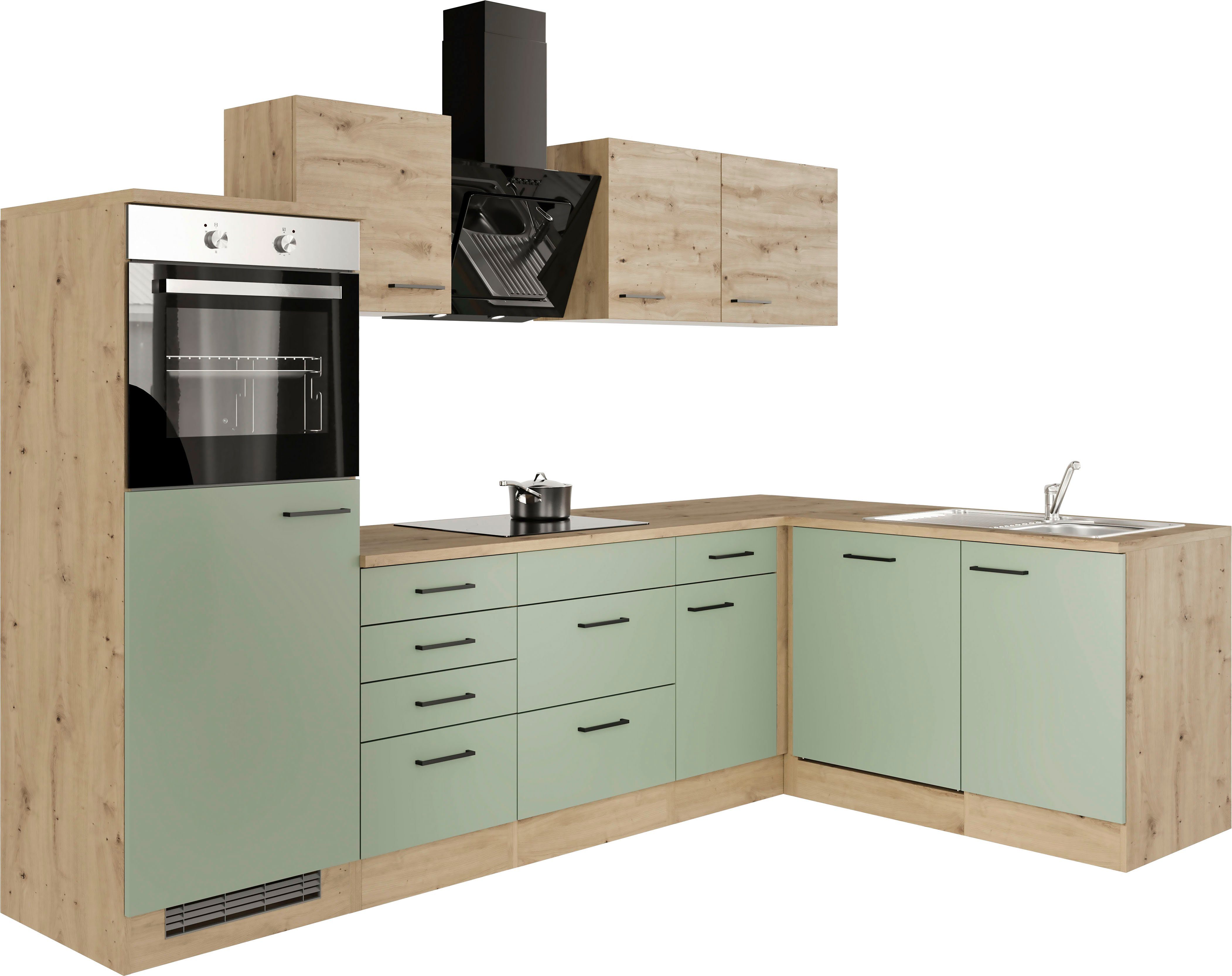 Flex-Well Küche Cara, mit und ohne E-Geräten erhältlich, Gesamtbreite 280x170 cm