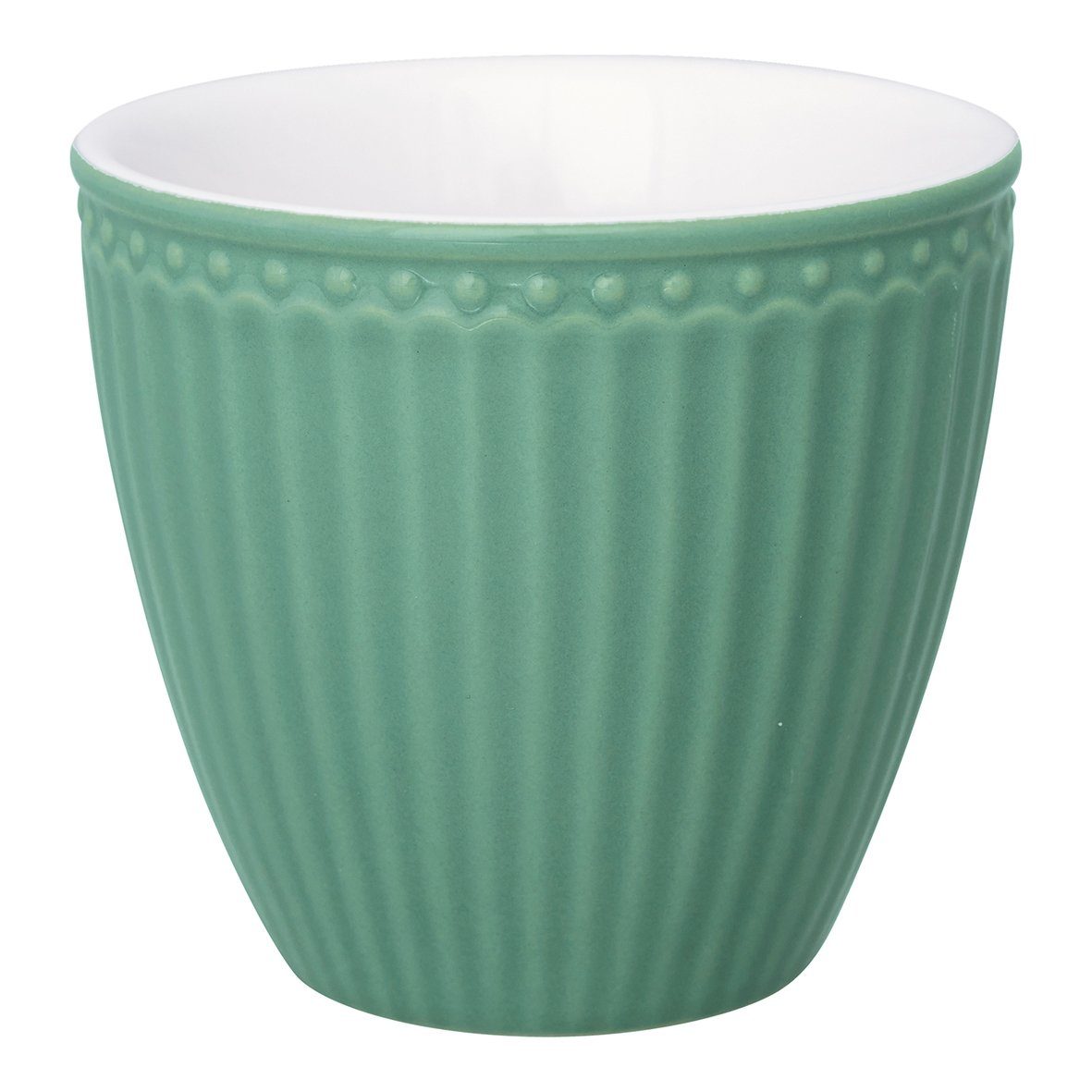 Greengate Becher Alice Latte Cup dusty green 0,25 l, Steinzeug