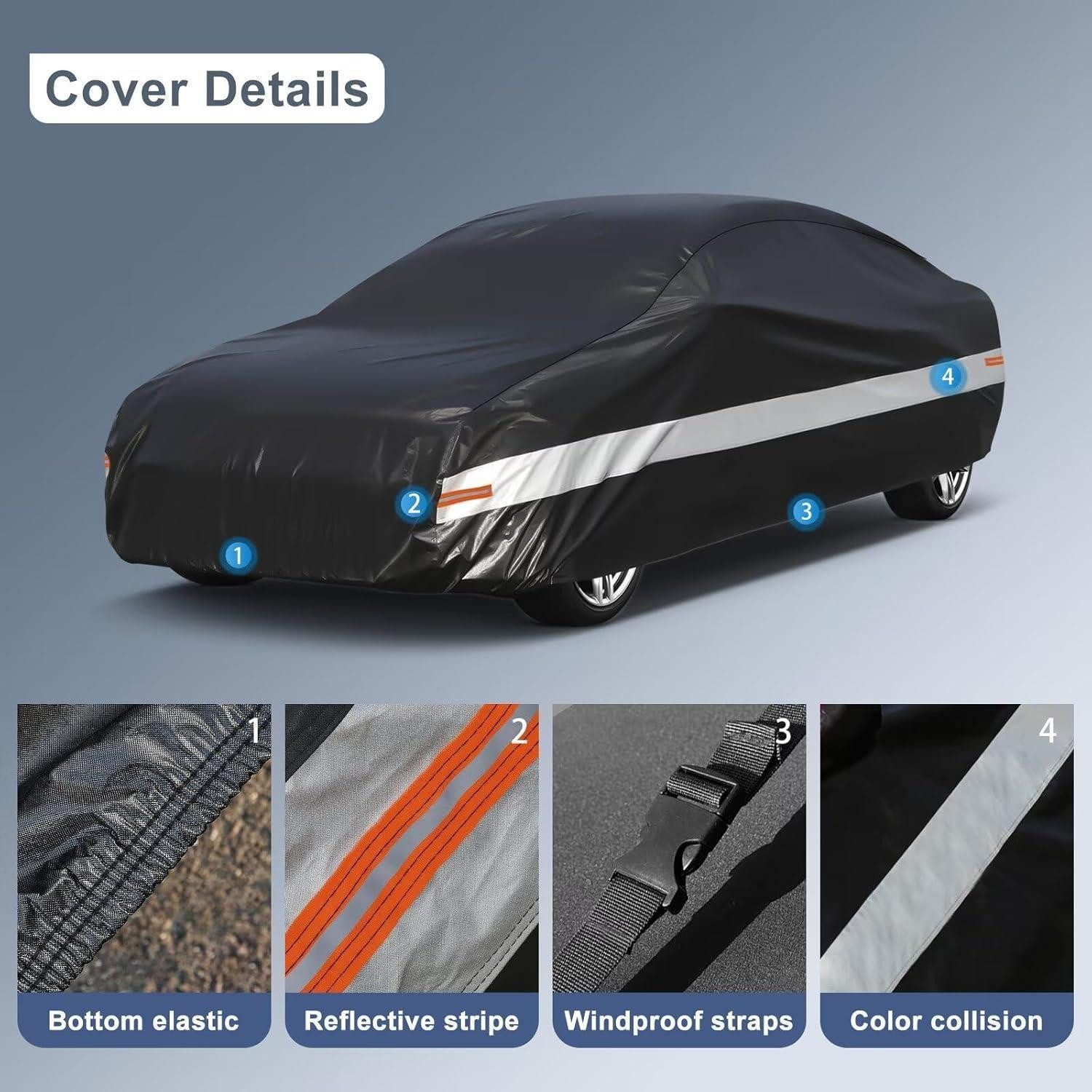 LuxusKollektion Autoplane Autoabdeckung Vollgarage Wasserdicht Schwarz Passend für Porsche 911