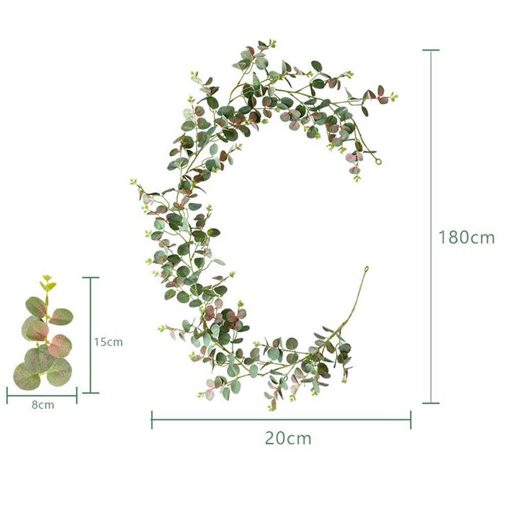 Kunstblumenstrauß 1,8m Künstlich Vines Zweige Blätter Girlande Hochzeit Arch Swag, Dekorative