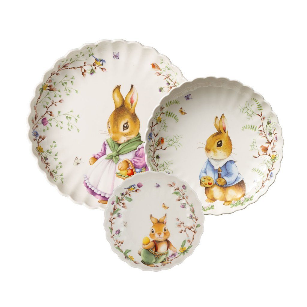 Villeroy & Boch Müslischale Spring Fantasy Schalen-Set, 3tlg, Porzellan, (Set, 3-tlg), Premium Porcelain, 3 Stck, mikrowellensicher