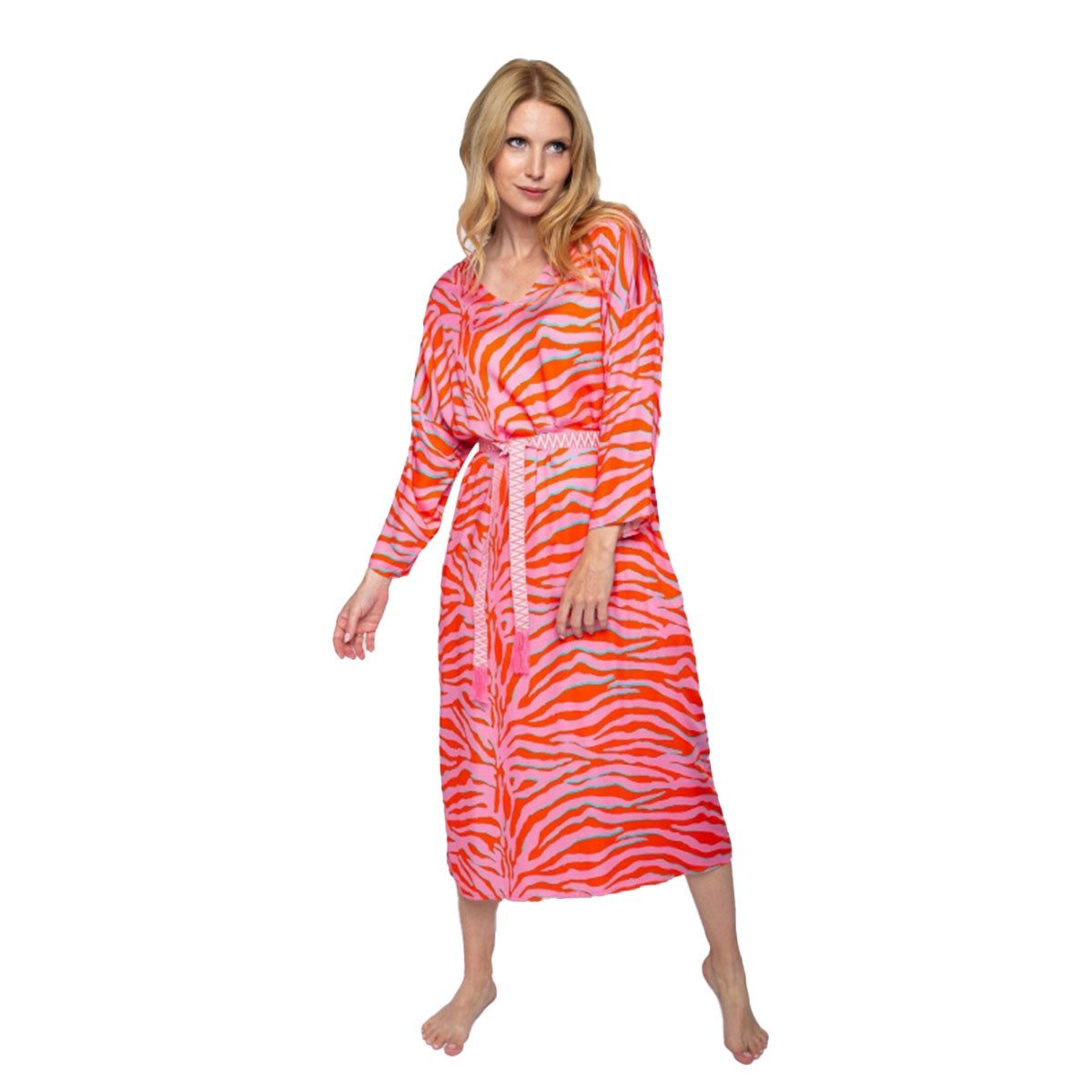 Emily Van Den Bergh Blusenkleid Zebra Print
