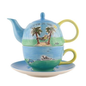 Mila Teekanne Mila Keramik Tee-Set Tea for One Reif für die Insel, 0,4 l, (Set)
