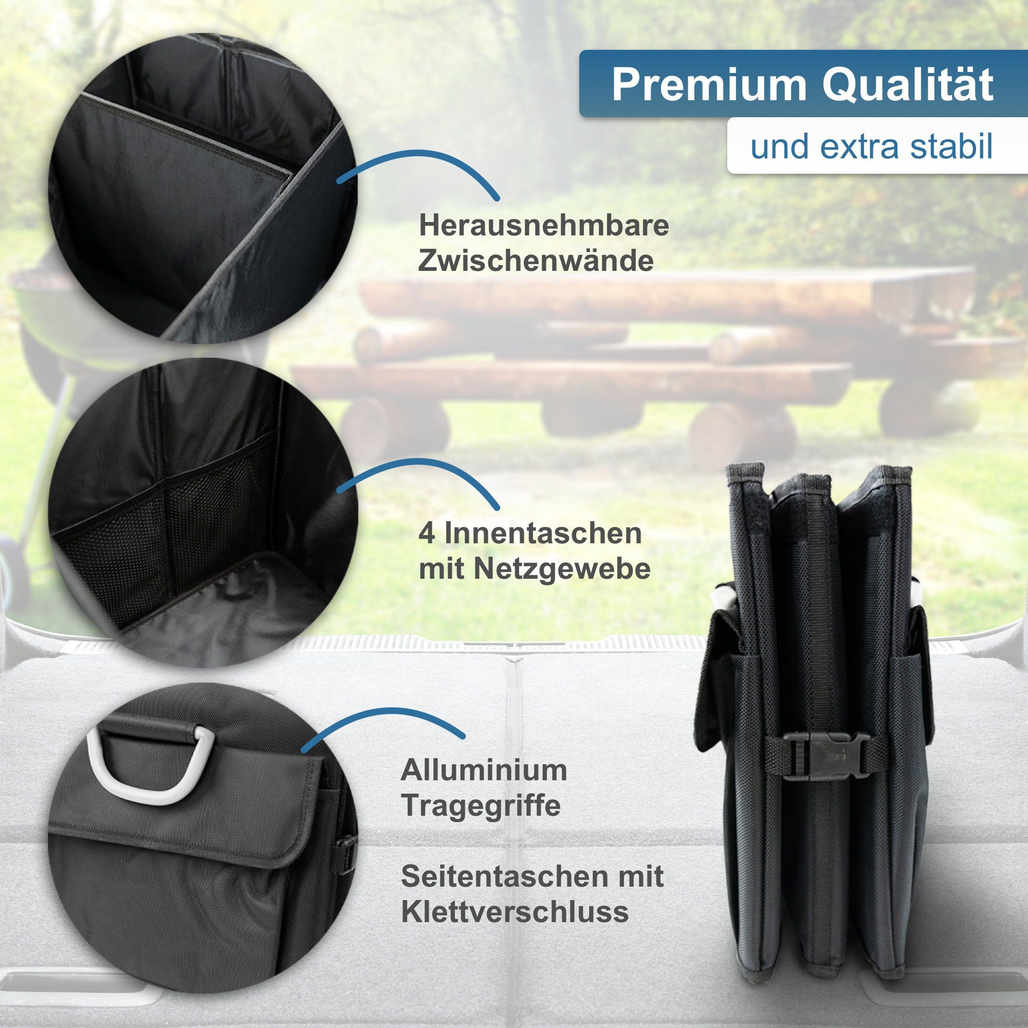 osoltus Trachtentasche osoltus Kofferraumtasche 60x35x30cm Kofferraum Organizer Carbox