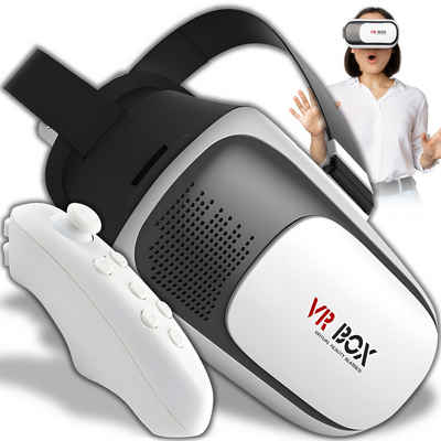 Retoo 5–6 Zoll Handy Universal Vollbild 3D Brille Virtual Reality Headset Virtual-Reality-Brille (Bluetooth Kontroller, Elastisches Nylonband, Einstellung der Linsen)