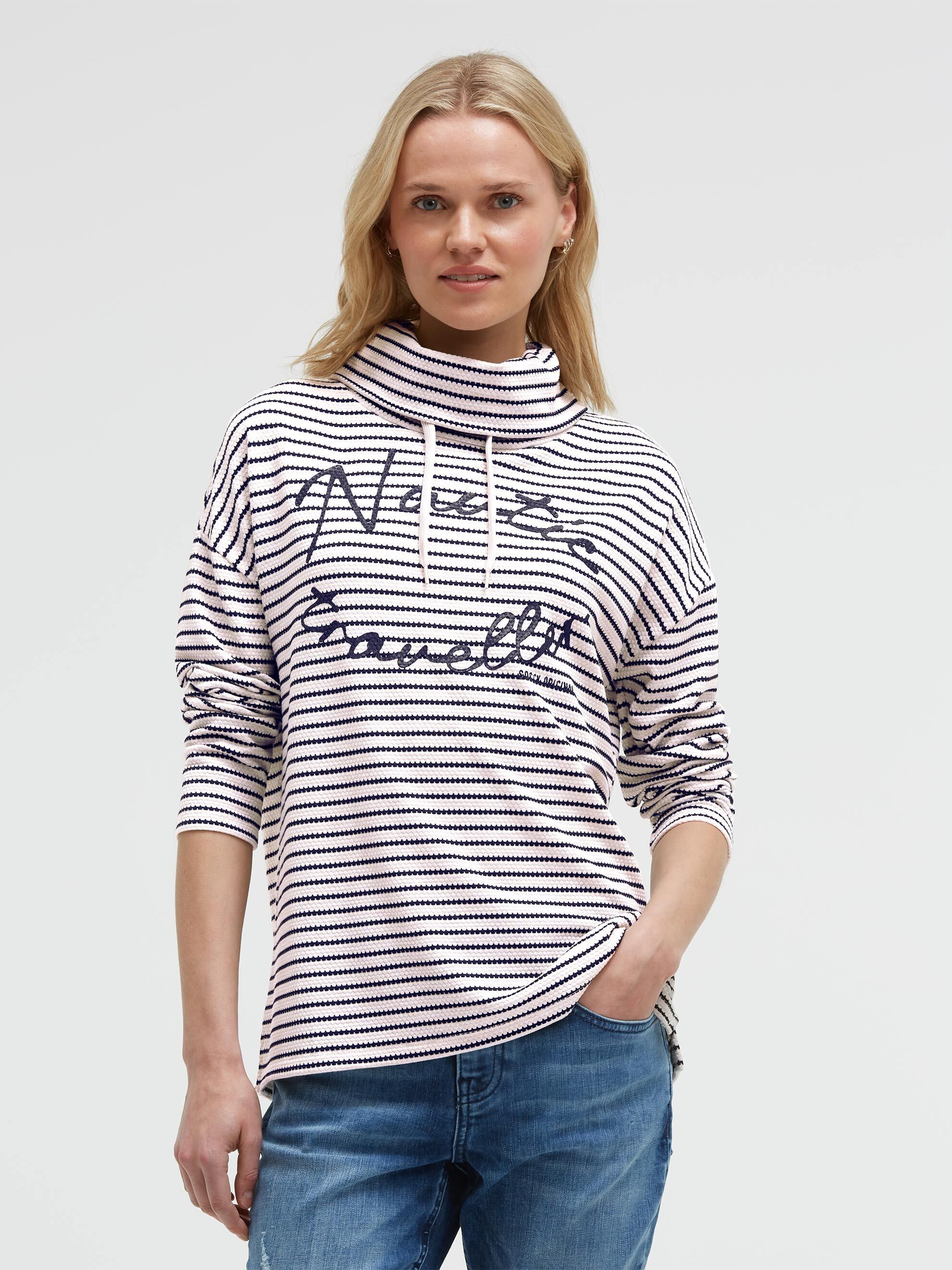 SOCCX Rundhalsshirt mit Seitenschlitze