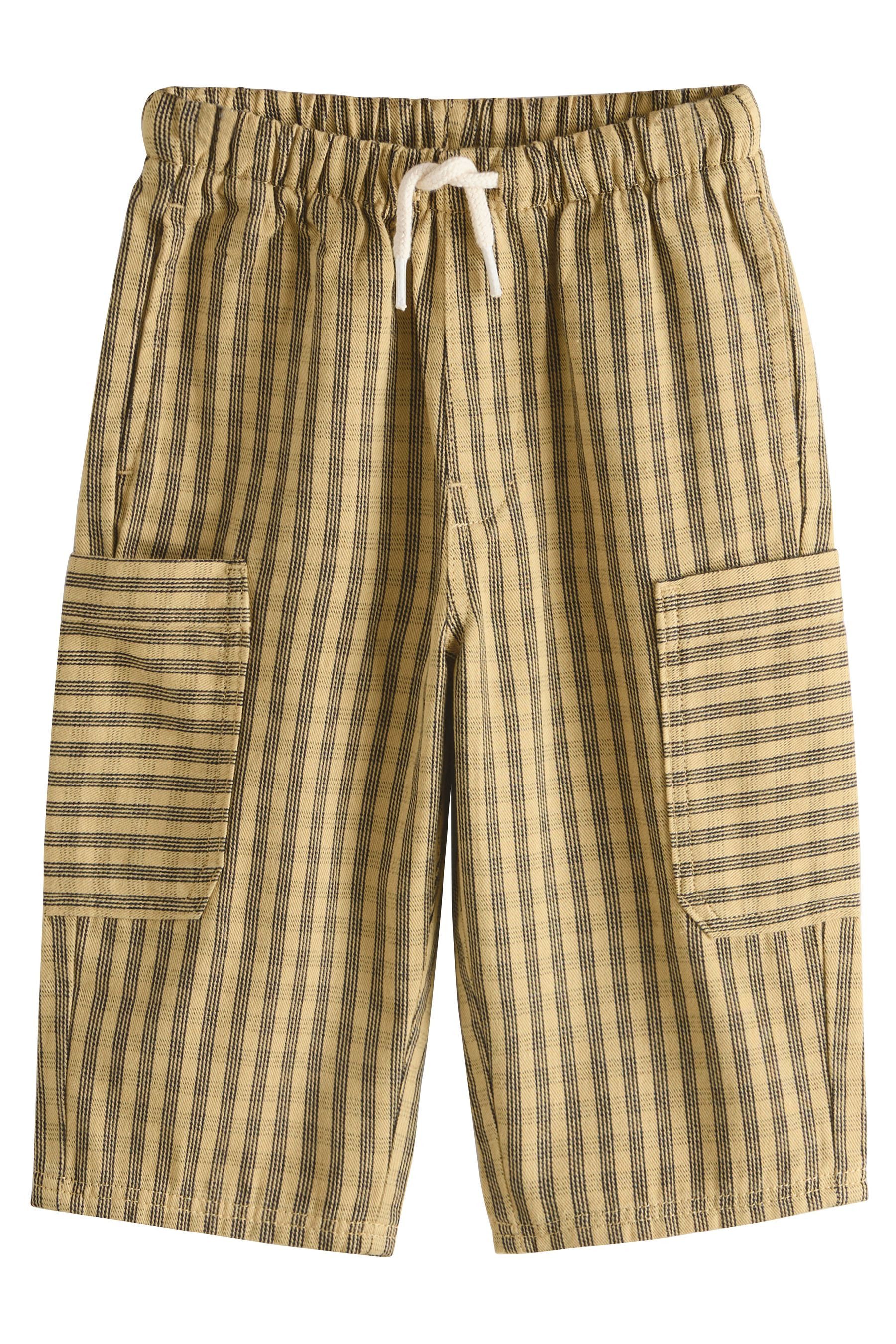 Palazzohose Cargo-Jeans mit Gummibund und weitem Bein