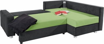 COLLECTION AB Ecksofa Parma L-Form, mit Bettfunktion und Federkern