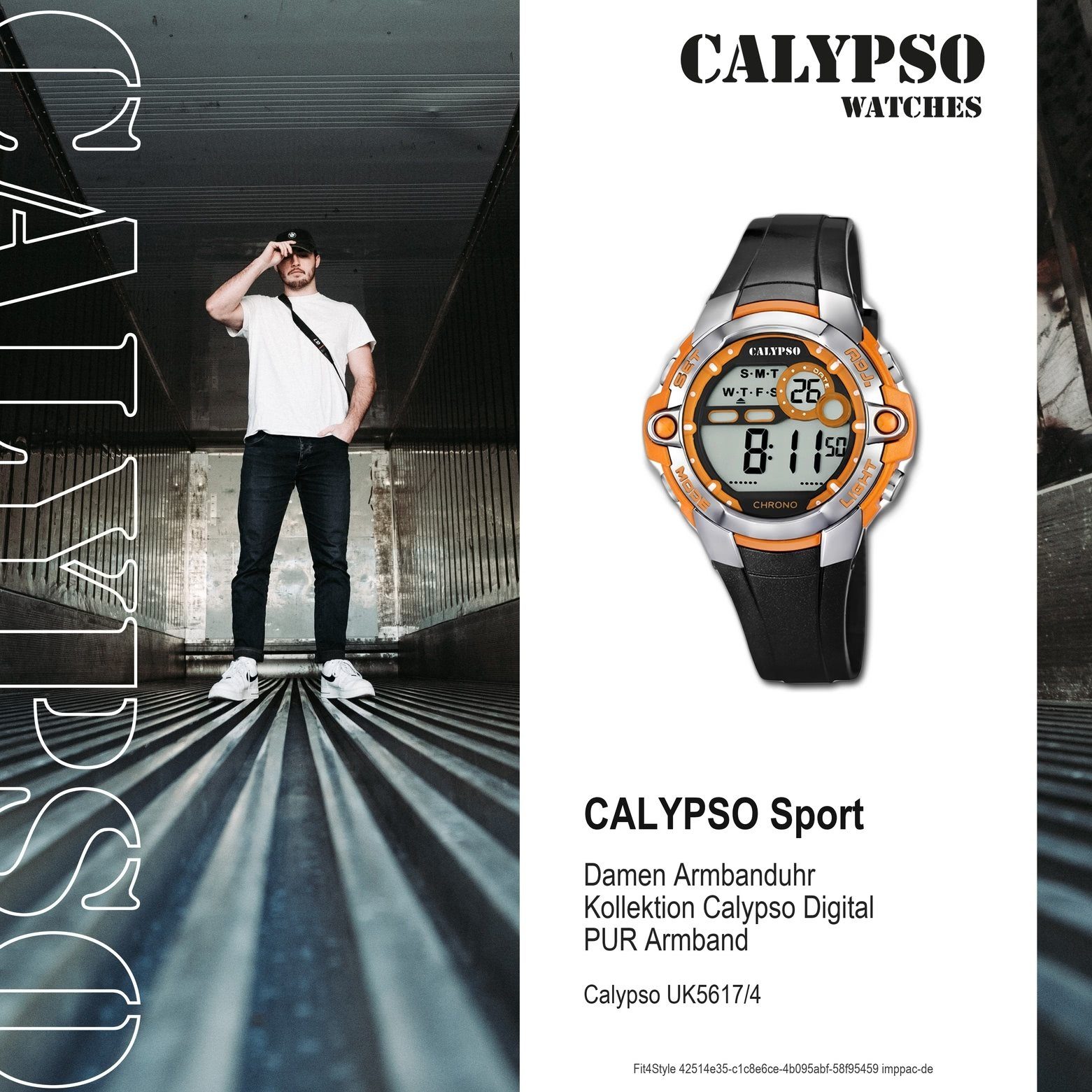 Herren Uhren CALYPSO WATCHES Digitaluhr UK5617/4 Calypso Unisex Uhr K5617/4 Kunststoffband, Damen, Herren Armbanduhr rund, PURar