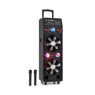 Auna DisGo Box 2100 PA-Anlage 100W RMS BT SD-Slot LEDs USB Akku Portable-Lautsprecher (100 W)