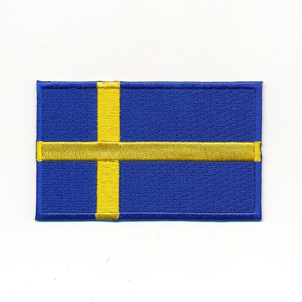 hegibaer Aufnäher 4 Schweden Flaggen Flags Stockholm Patches Aufnäher Aufbügler 1251, (Set, 4-tlg), Gute Qualität