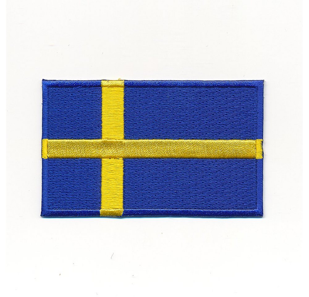 Thumbnail - hegibaer Aufnäher 4 Schweden Flaggen Flags Stockholm Patches Aufnäher Aufbügler 1251, (Set, 4-tlg), Gute Qualität