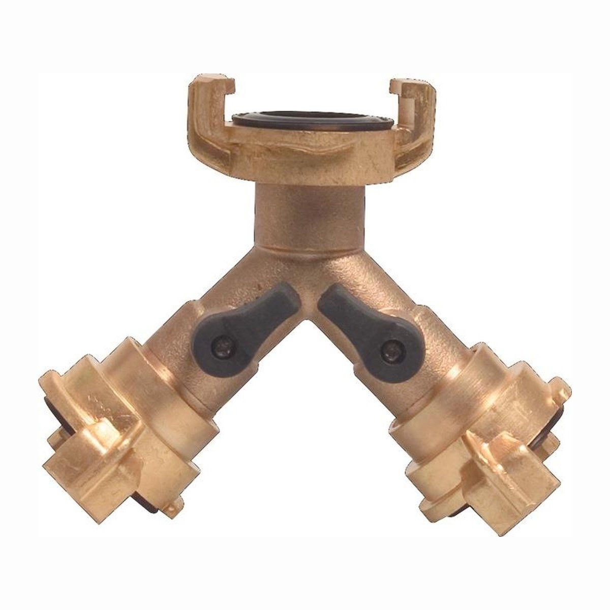 GEKA Schnellkupplung MEGA Y-Stück Schnellkupplung Messing 9,5-38 mm, (3-tlg)