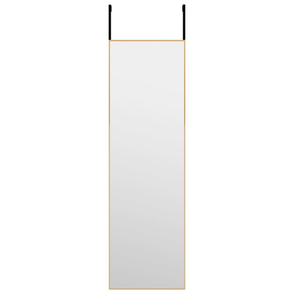 Gold 30x100 cm (1-St) Spiegel Glas Golden vidaXL und Aluminium | Gold Türspiegel