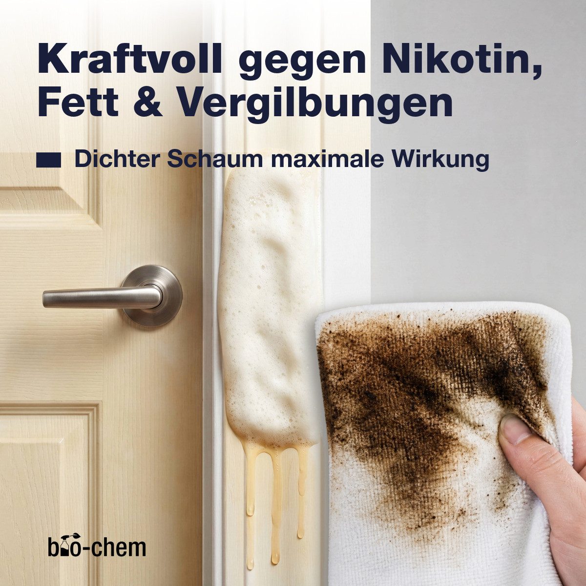 bio-chem Nikotinentferner Konzentrat – Gegen Vergilbung, Ruß, Fett Allzweckreiniger (Nikotinentferner Hochkonzentrat, bis 1:50 verdünnbar)
