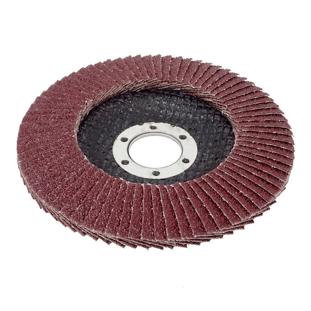 VaGo-Tools Fächerscheibe Fächerschleifscheiben 125mm flach P40 Braun 5x