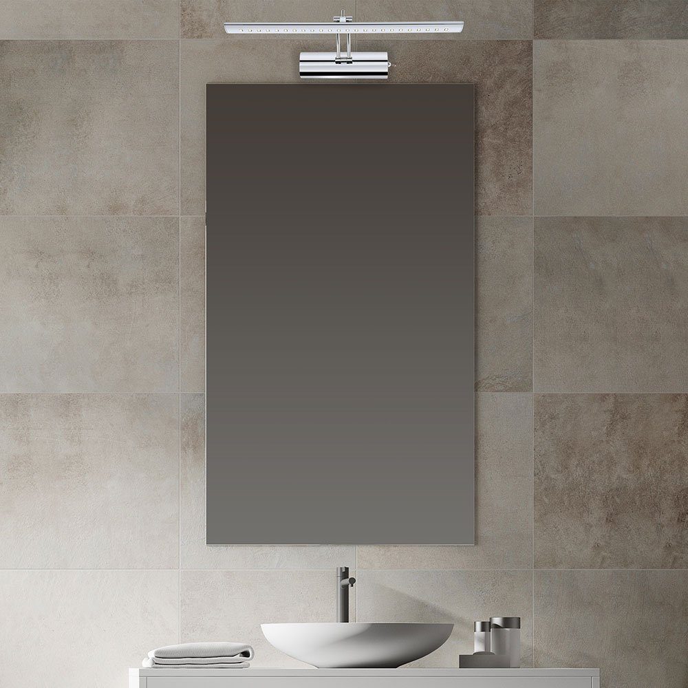 GLOBO LIGHTING LED Wandleuchte, LED-Leuchtmittel fest verbaut, Neutralweiß, LED Wand Leuchte Lampe Metall Chrom Spot Beweglich Schalter Wohn