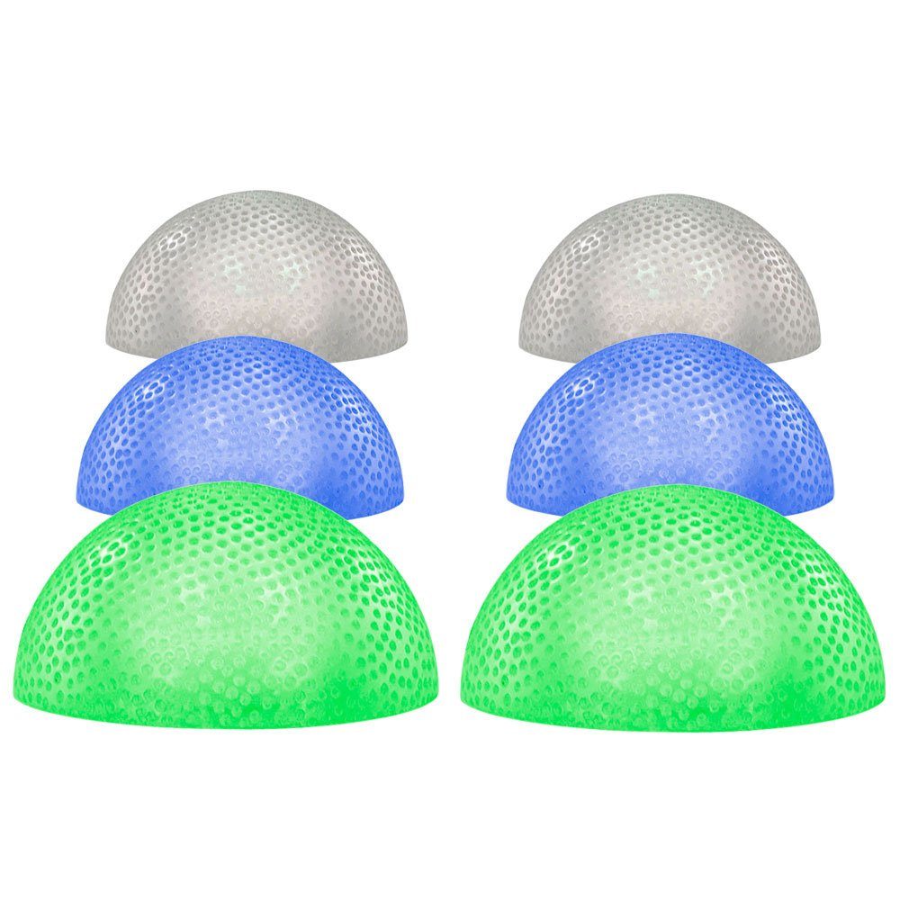 etc-shop Gartenleuchte, LED-Leuchtmittel fest verbaut, Farbwechsel, 6er Set LED Halbkugel Leuchten Grundstück Deko Außen Лампы IP44