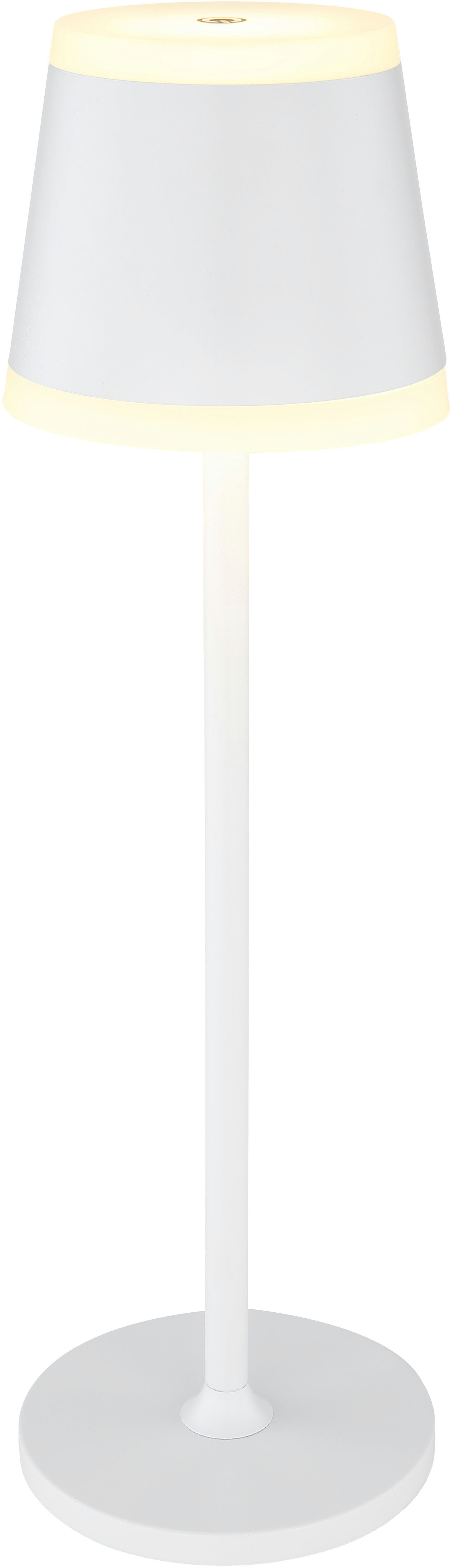 GLOBO LIGHTING LED Tischleuchte RIDLEY, Dimmfunktion, mehrere Helligkeitsstufen, LED fest integriert, Warmweiß, Tischlampe/Akku/IP54/Touch Ein/Aus/Touchdimmer