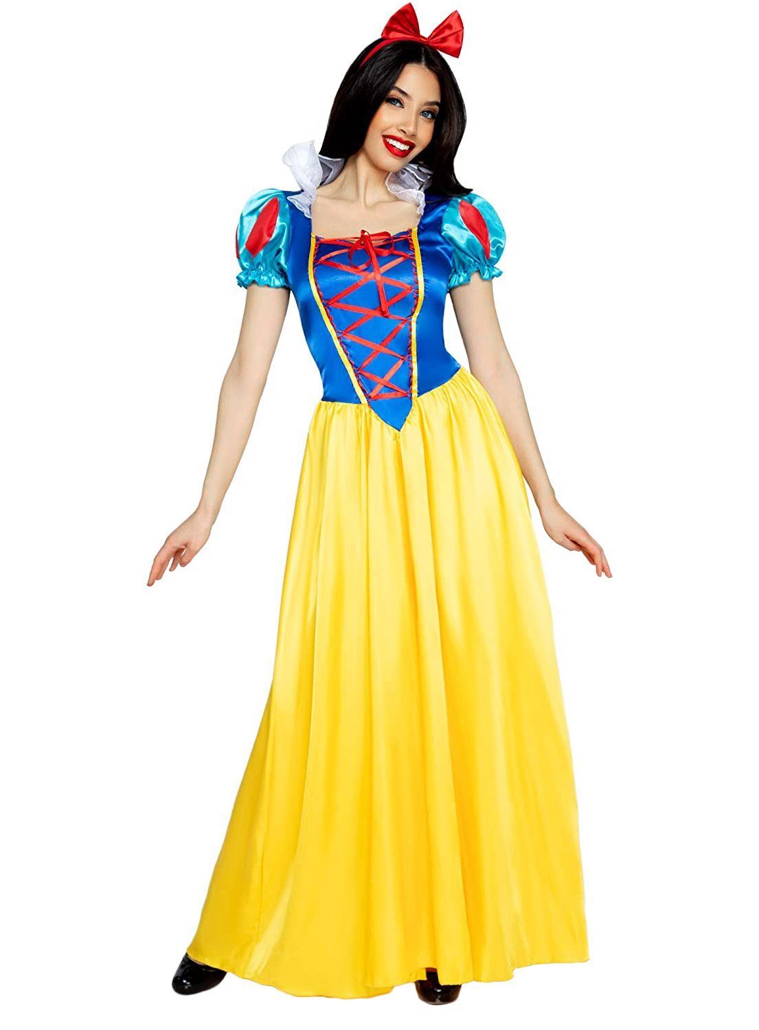Leg Avenue Kostüm Schneewittchen - Karneval Faschingskostüm Damen, Edles Märchenkostüm für Karneval, Fasching und Mottoparty
