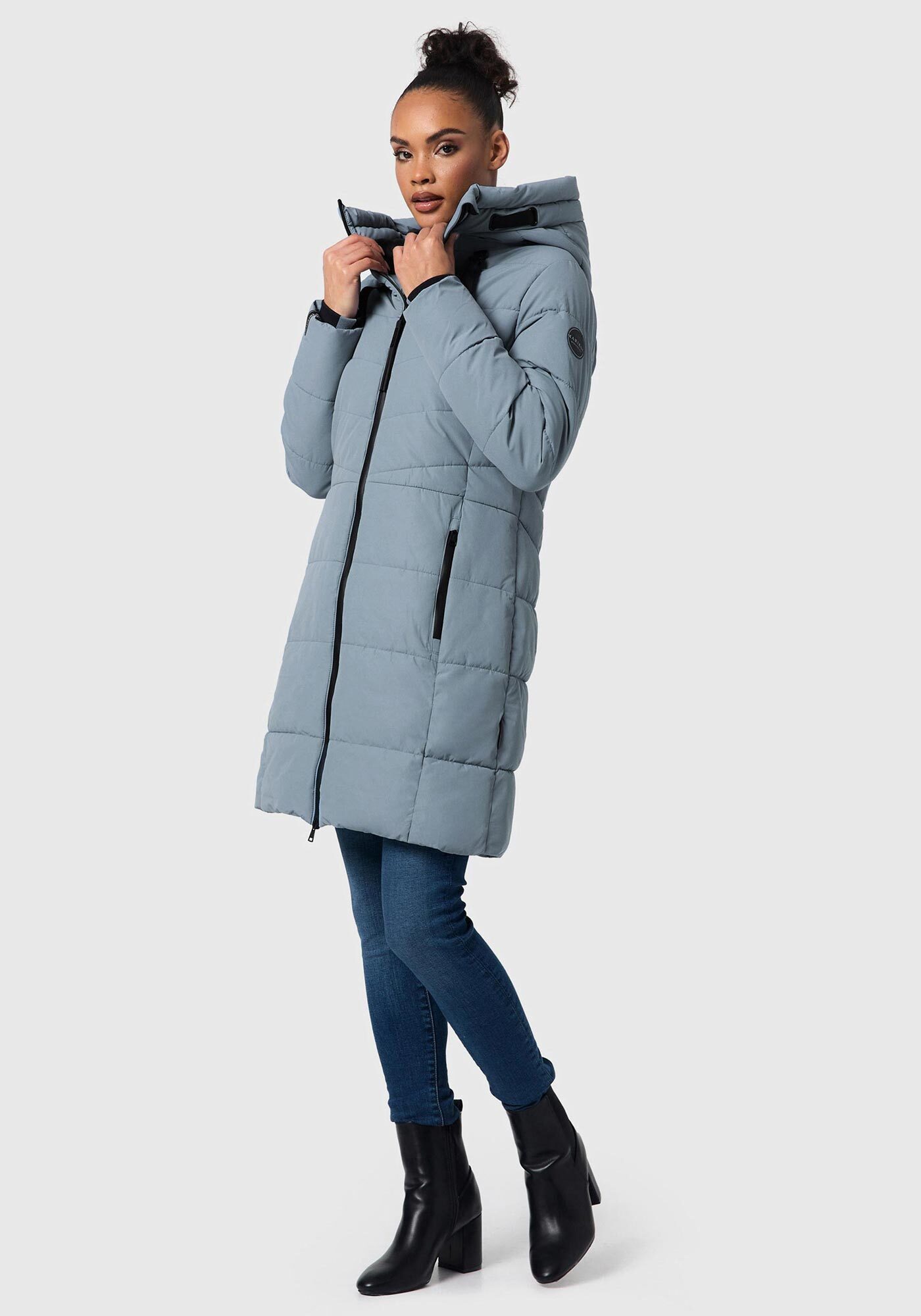 Marikoo Winterjacke Natsukoo XVI Stepp Mantel mit großer Kapuze