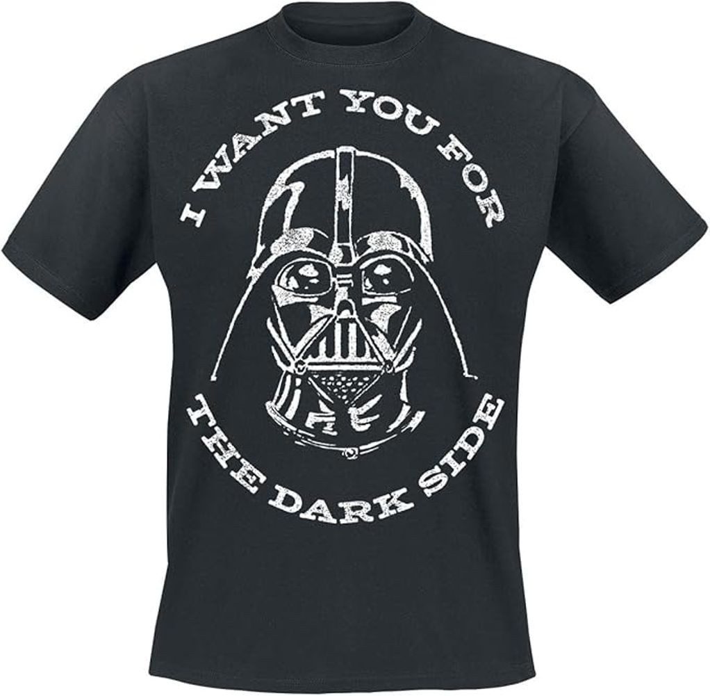 Star Wars Print-Shirt STAR WARS T-Shirt DARKSIDE Schwarz Herren XL XXL