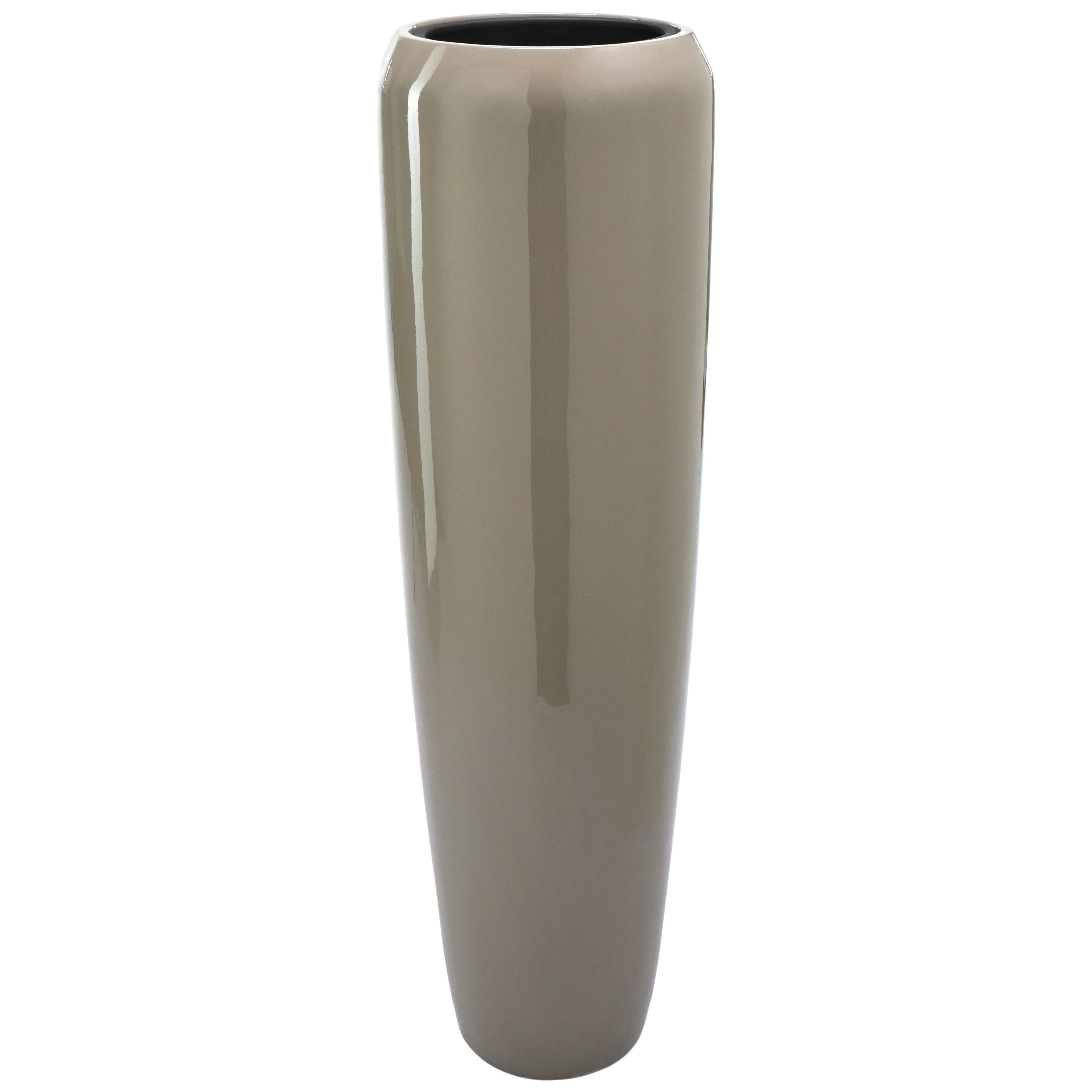 Flingora Bodenvase Cleo, mit Einsatz - Fiberglas - Indoor & Outdoor - Taupe - Höhe 117 cm