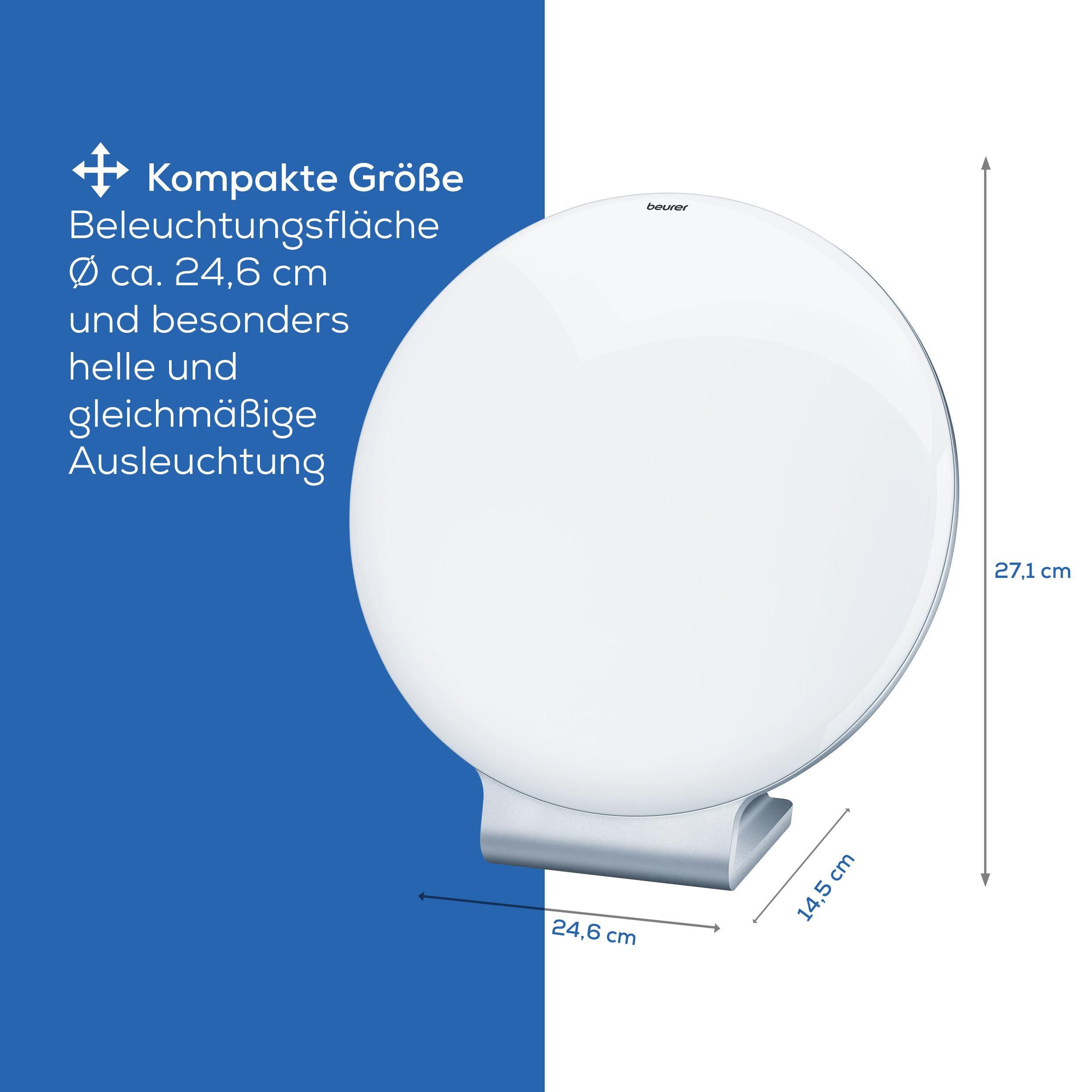 BEURER Tageslichtlampe TL 50 mit rundem Design, ideal für zu Hause oder im Büro, LED fest integriert, Zur Anwendung bei Lichtmangelerscheinungen und gedrückter Stimmung