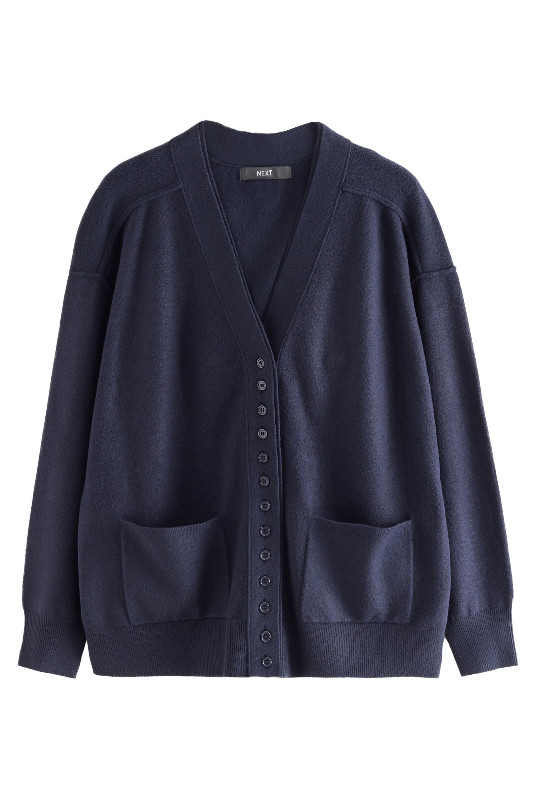 Next Strickjacke Superweiche Strickjacke mit V-Ausschnitt +Taschen (1-tlg) günstig online kaufen