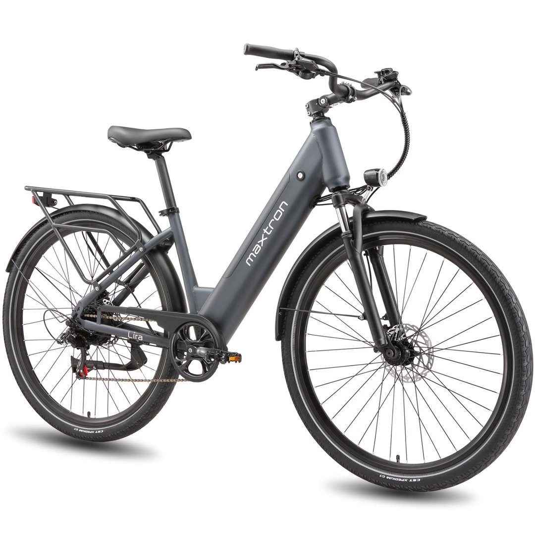 Maxtron E-Bike ATB Maxtron Lira 28" City-E-Bike, 7 Gang Shimano, Kettenschaltung, Heckmotor, 720 Wh, (mit integr. Akku), Elektrofahrrad für Alltag und Einkauf