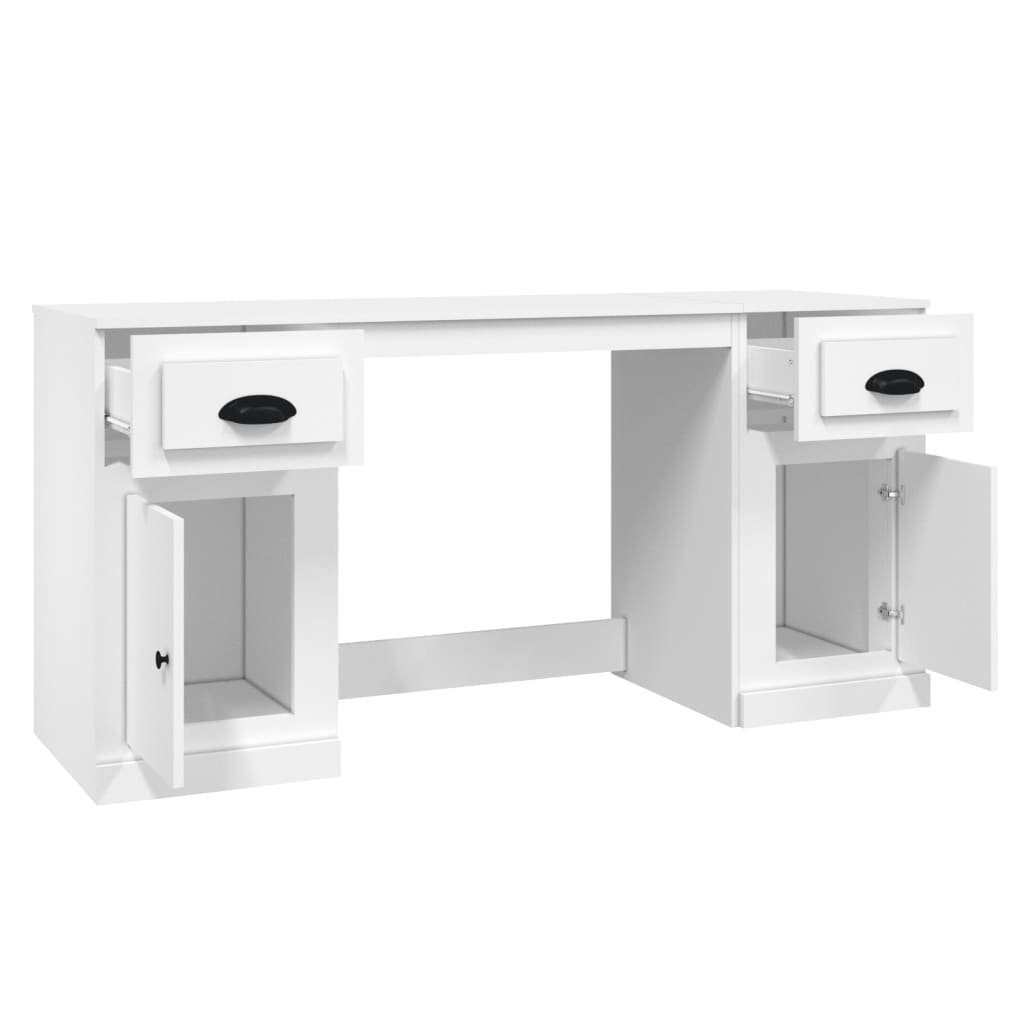 Weiß Holzwerkstoff Schreibtisch Weiß Schreibtisch Weiß | Stauraum vidaXL mit