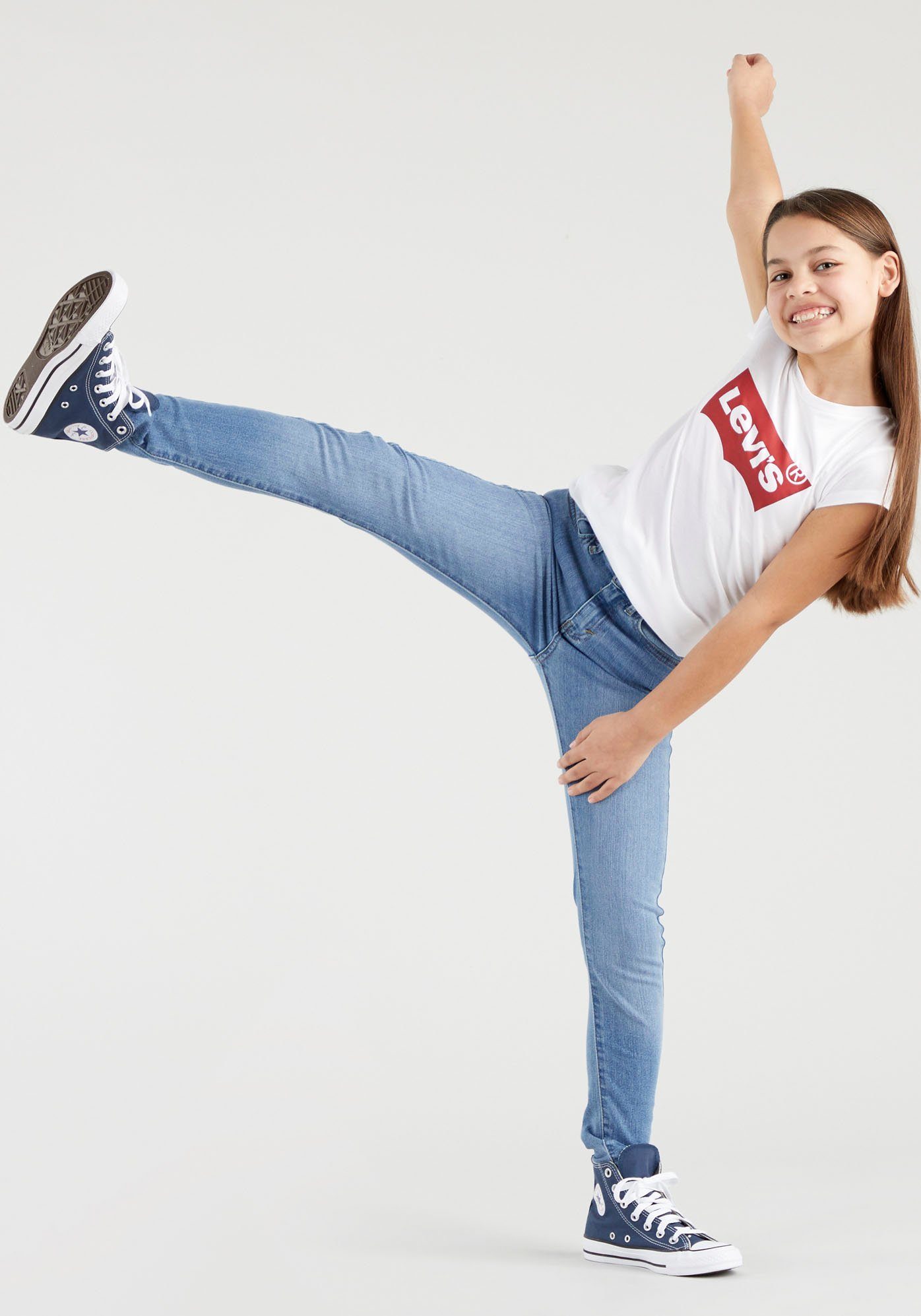 Levi's® RISE GIRLS light Stretch-Jeans SUPER 720™ blue HIGH for Kids used SKINNY
