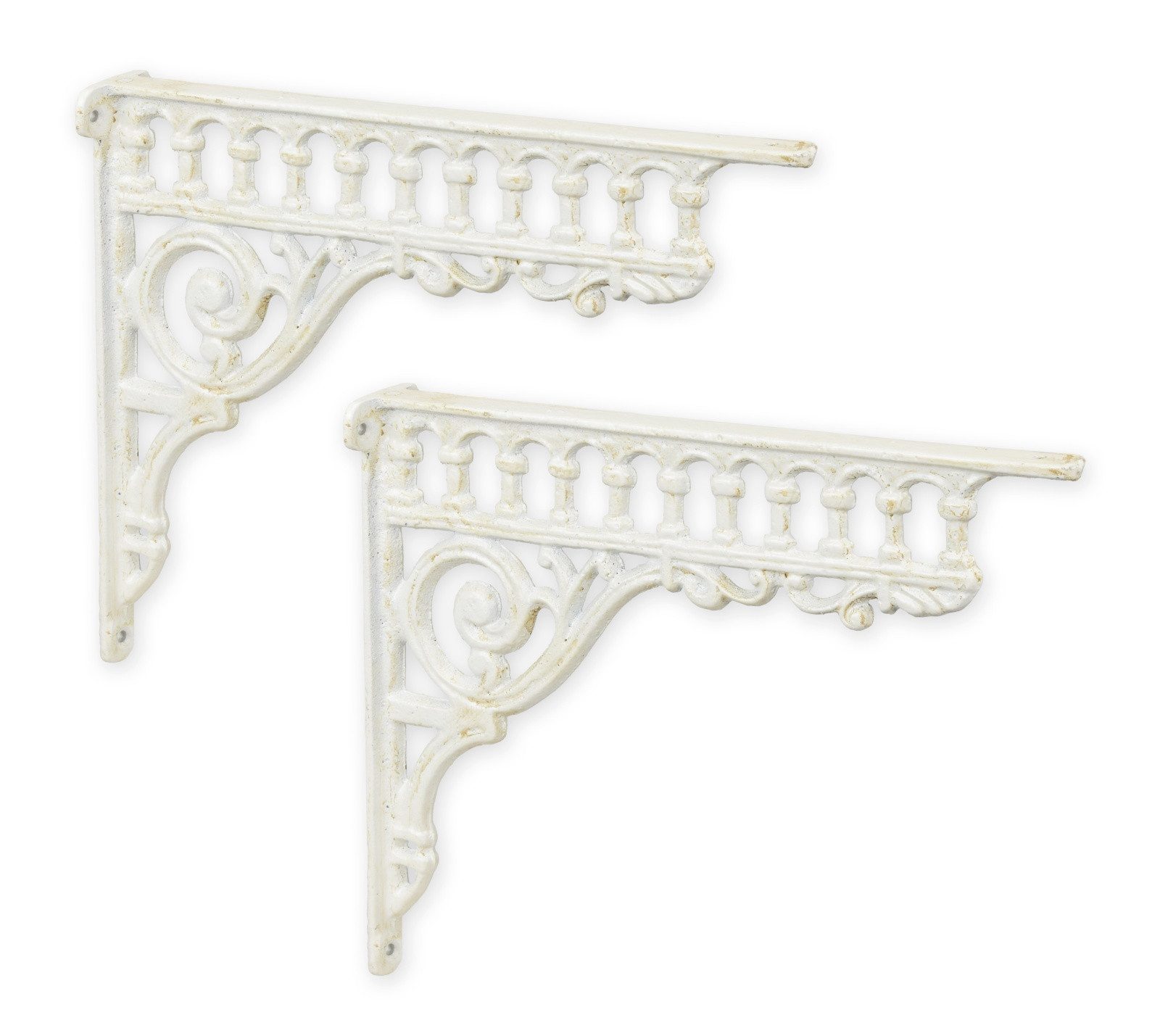 Aubaho Dekoobjekt Paar Wandhalterungen aus Gusseisen Replikat Retro Design Dekoration