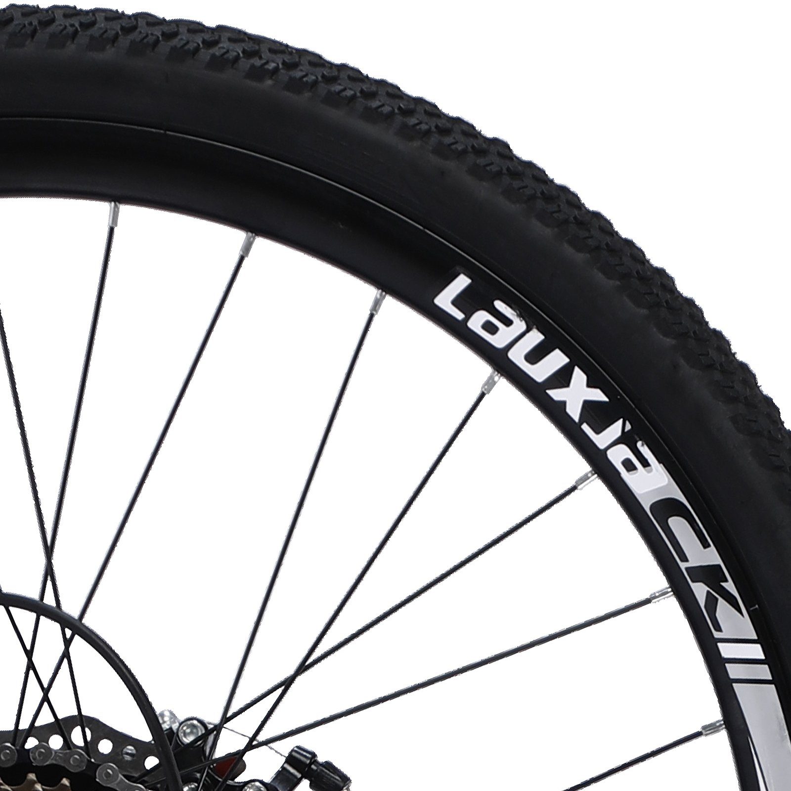 Lauxjack Mountainbike Lauxjack Fahrrad 26 & 27.5 Zoll für Damen und Herren, Kettenschaltung, 21 Gang, Kettenschaltung, 21 Gang Shimano, Mountainbike mit Scheibenbremsen, Sportliches Design