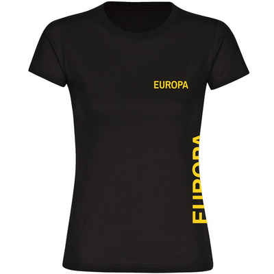 multifanshop T-Shirt Damen Europa - Brust & Seite - Frauen