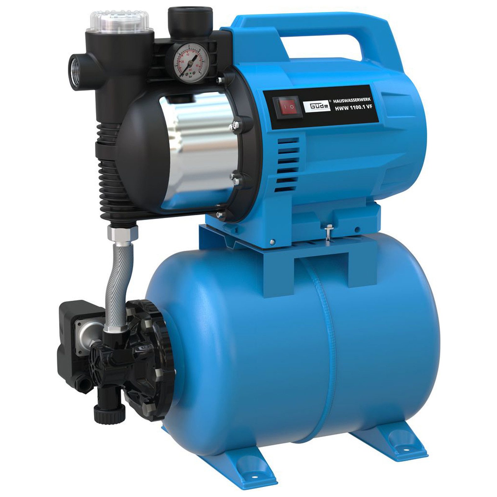 Güde Hauswasserwerk HWW 1100.1 VF 4600 l/h, Förderhöhe max. 46 m, Ansaughöhe max. 8m 93906 (Set)