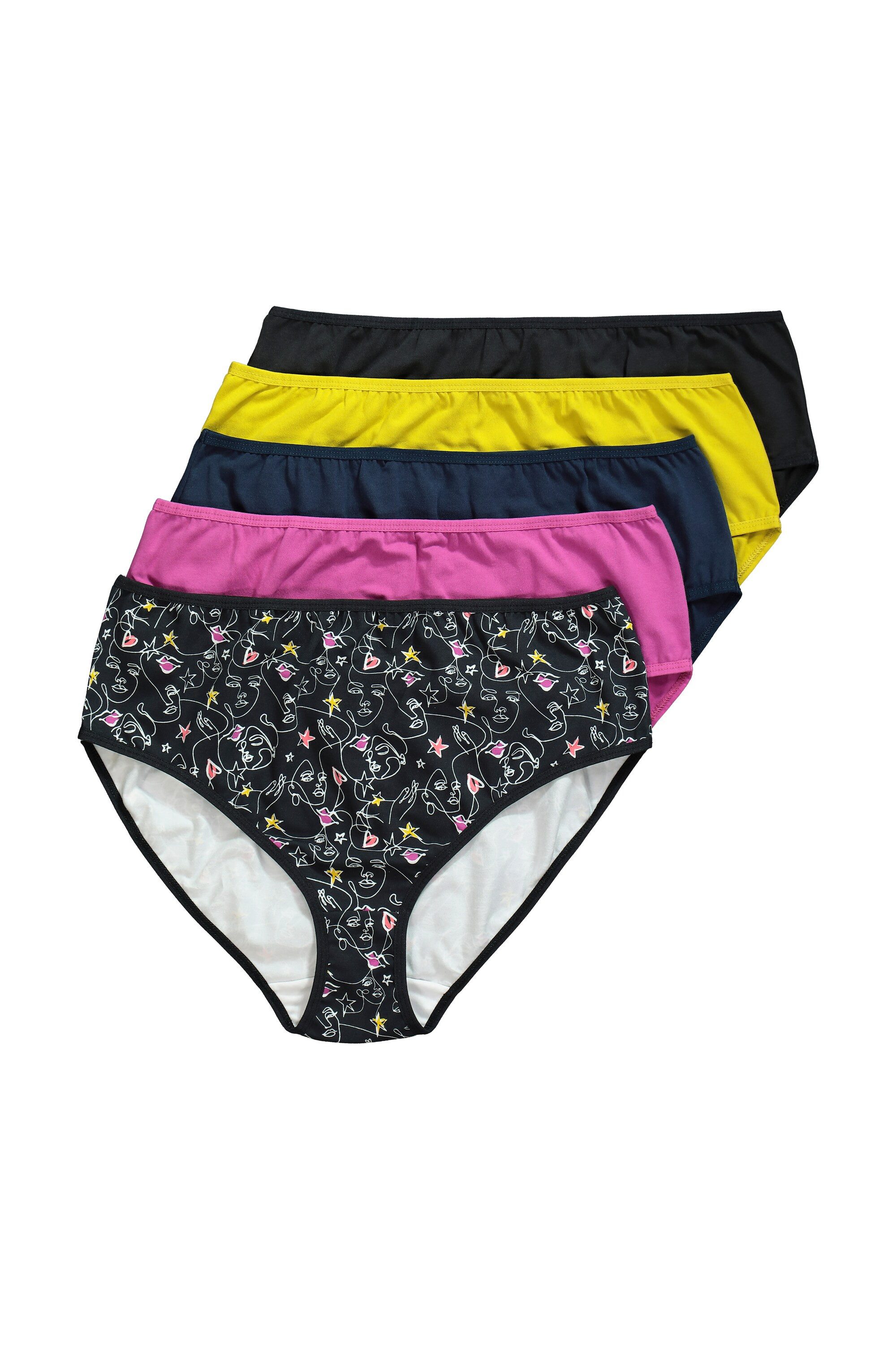 Slip Midislips 5er-Pack Scribble Herz/Farbe