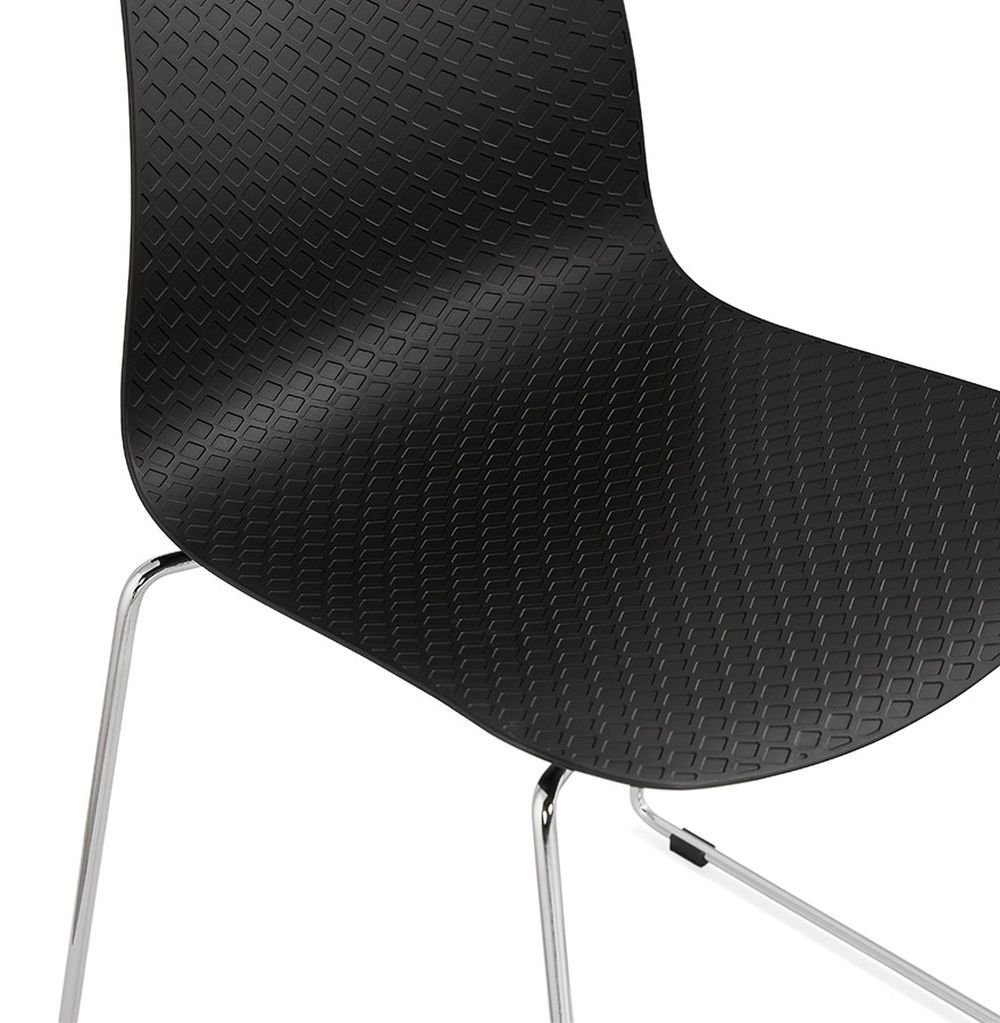 DESIGN 55 Polym (black,chrome) NIL Schwarz Schwarz Stuhl Plastic Esszimmerstuhl KADIMA Bronze