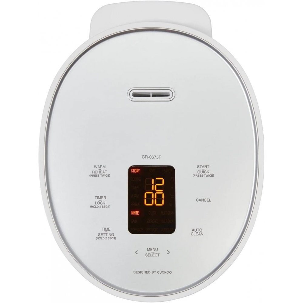 Cuckoo Reiskocher CR-0675F - Reiskocher - 3-D Hitzesystem - 1.08 L - weiß, 580 W