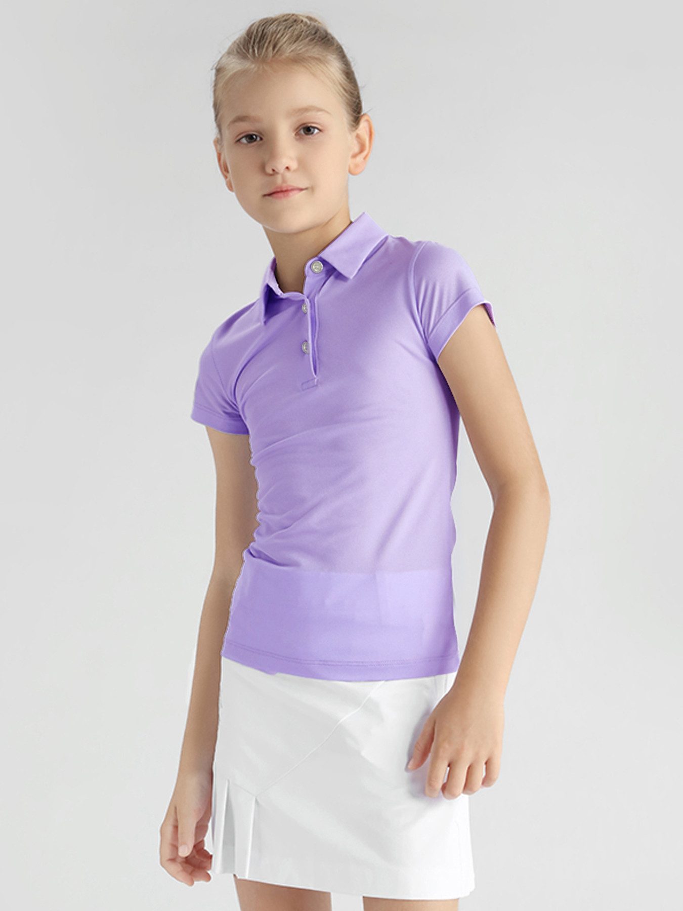 DEBAIJIA Poloshirt Mädchen Golf Poloshirt Schnell trocknend Kurzarm Sport Freizeit