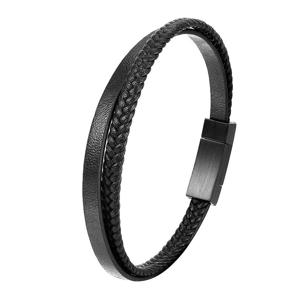 Karisma Schmuck Lederarmband Herren Edelstahl 2 günstig online kaufen
