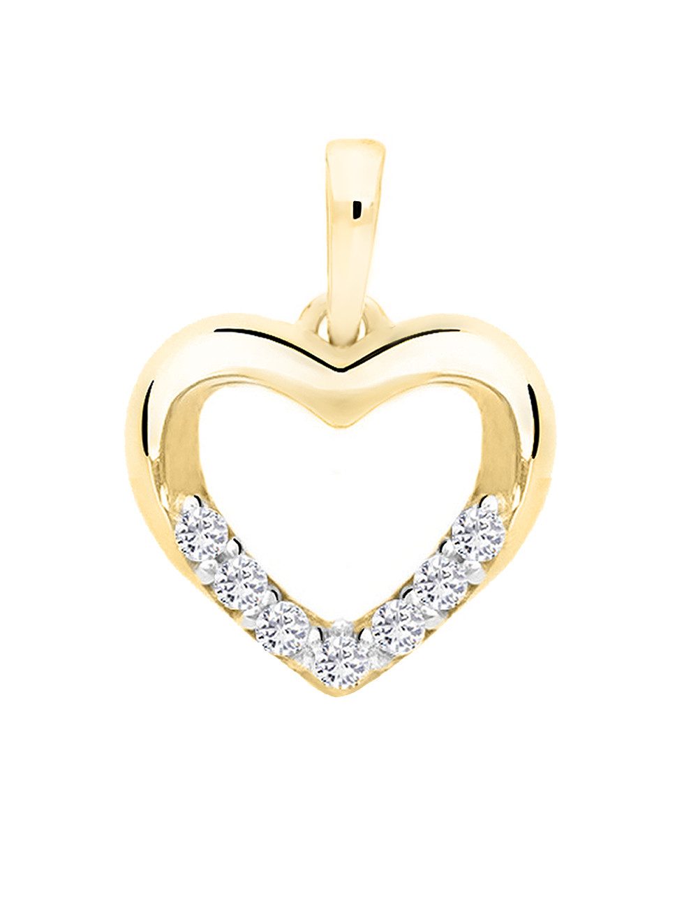 My Gold Herzanhänger Damen & Mädchen Herz Anhänger Gold 333 Gelbgold (8 Karat) - Fine (Set, 1-tlg., inkl. Schmuckbox), Anhänger für Damen