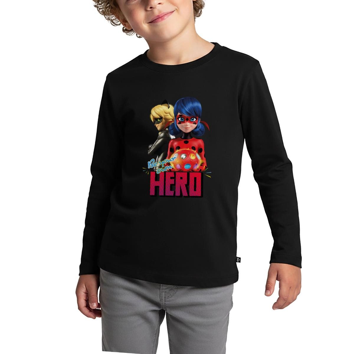 T-Shirt Miraculous Be Your Own Hero Kinder Premium Langarmshirt