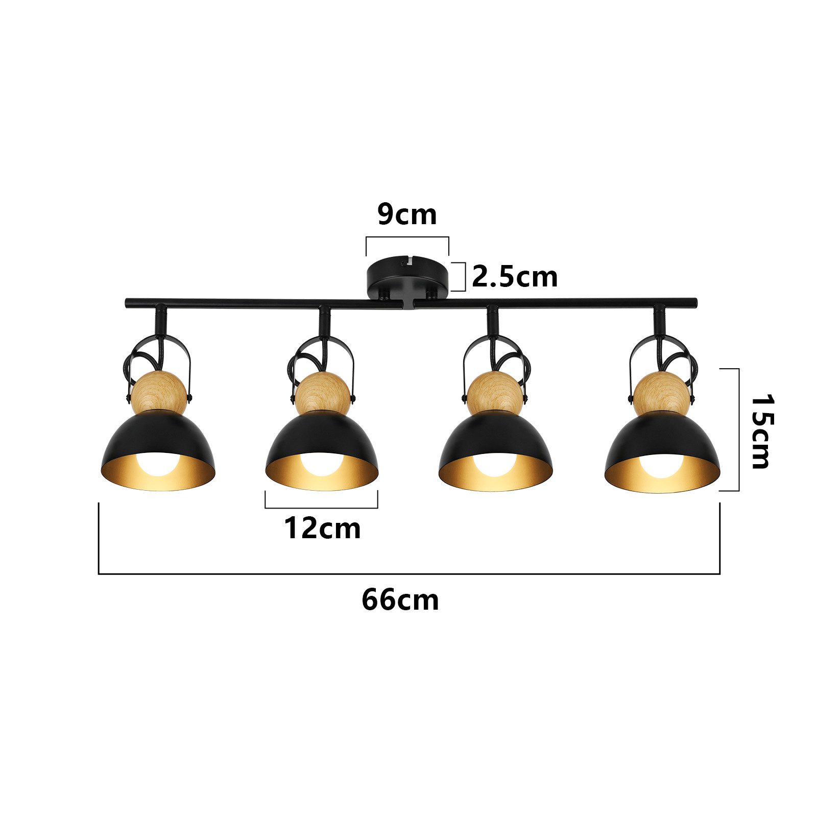 ZMH Deckenstrahler 2/3/4 Flammig 350° Schwenkbar günstig online kaufen