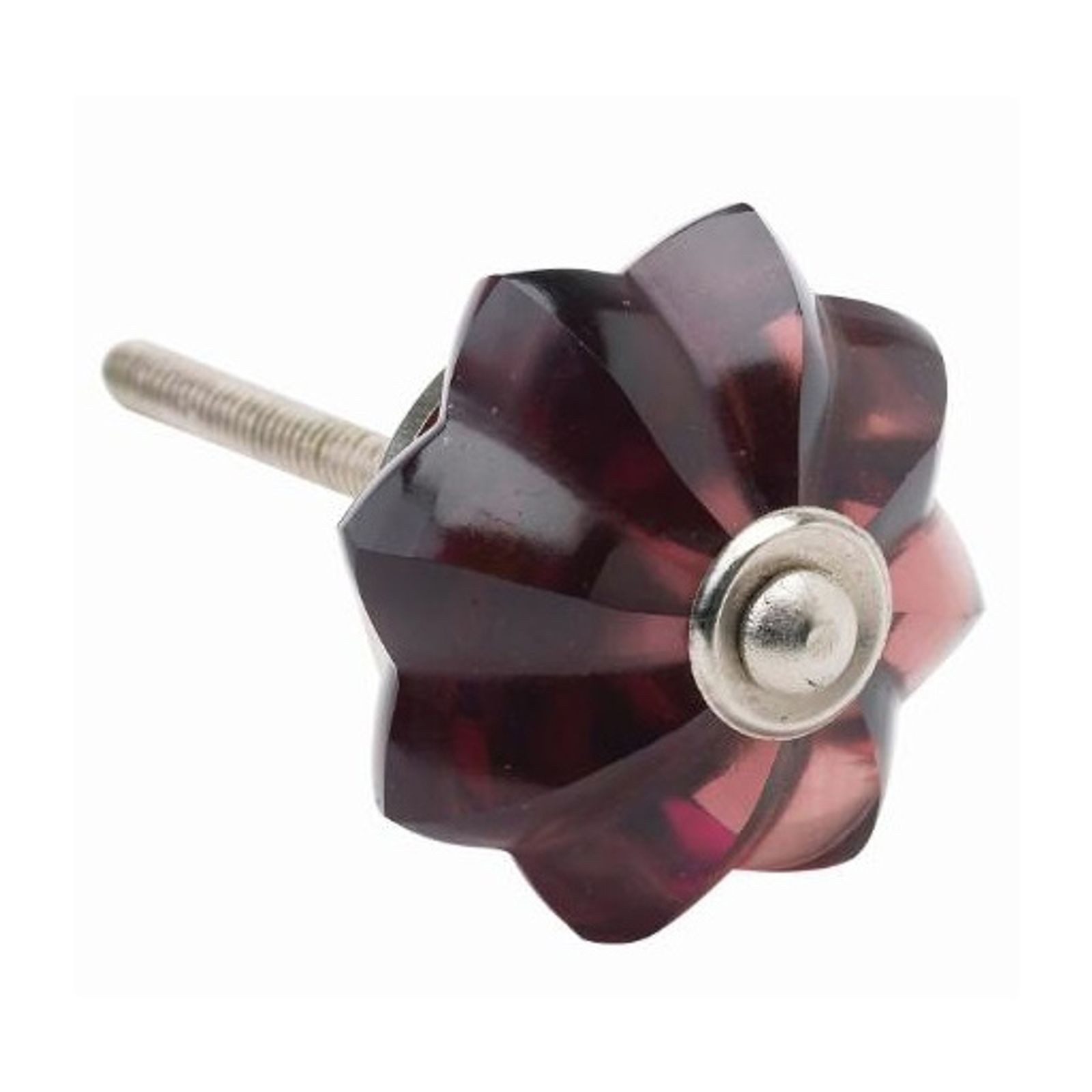 BURI Möbelknopf Lisbeth Dahl Möbelgriff 5cm Möbelknopf Schrankgriff Acryl Metall lila (1-St)