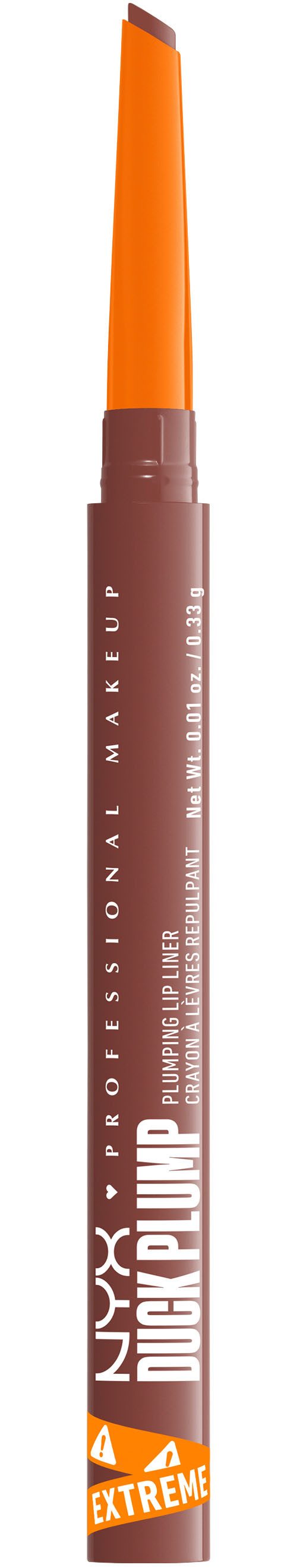 NYX Lippenstift Professional Makeup Duck Plump Plumping Lip Liner Lippenkonturenstift, Polstert die Lippen natürlich auf, angeschrägte Spitze.